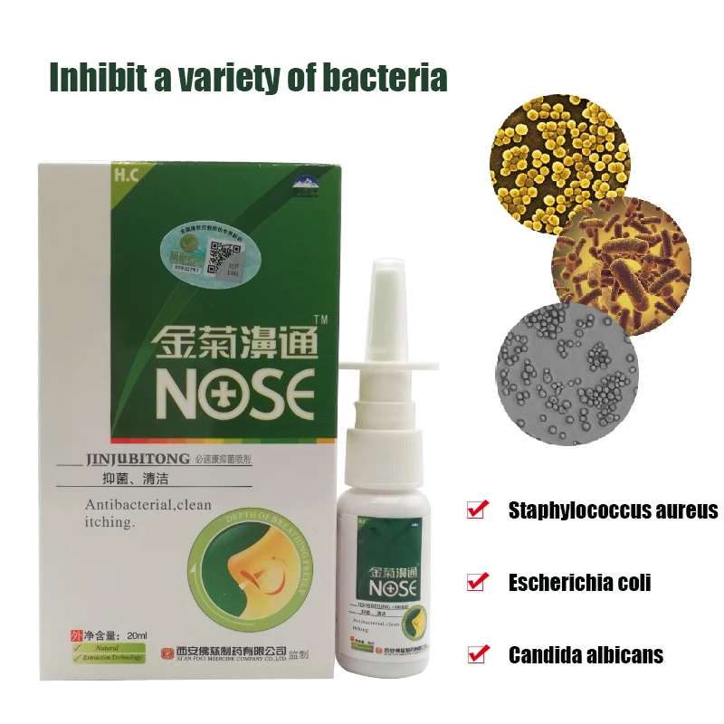20 мл китайский травяной спрей для носа от ринита и синусита Носовые Капли с