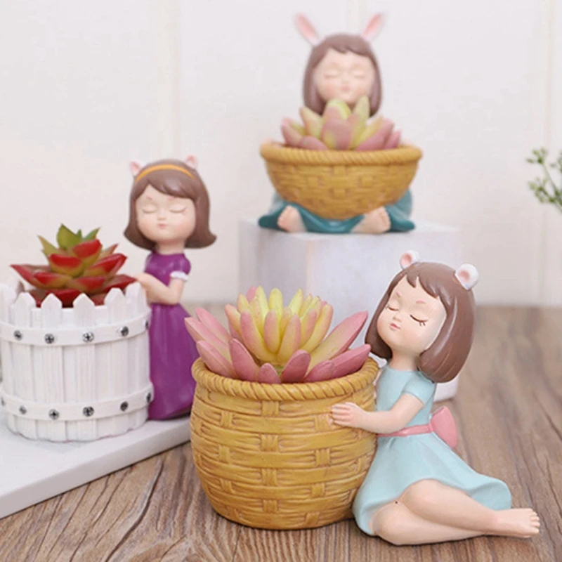 

4 шт., горшок для растений для девочек