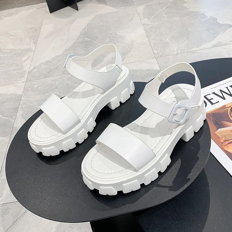 

Summer New Fairy Style Cross Suede Frosted Thick-Soled Women's Sandals Casual Outdoor Fairy Sandals