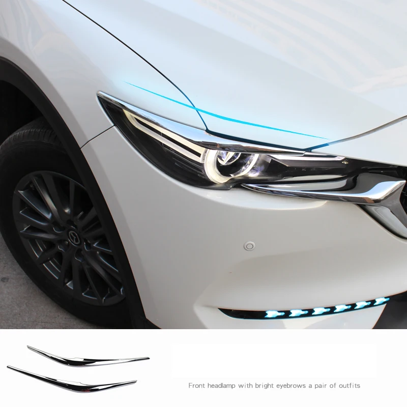 Для Mazda CX-5 CX5 передняя фара для бровей Крышка для век отделка внешние аксессуары ABS хром авто отделка