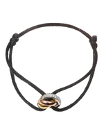 simple fashion unisex hot zircon stone cz rope bracelet 3 metal buckle ribbon lace up chain multicolor adjustable rope bracelet