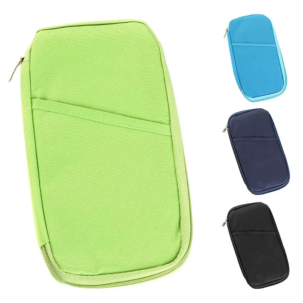 Высококачественный портативный однотонный кошелек унисекс для путешествий на