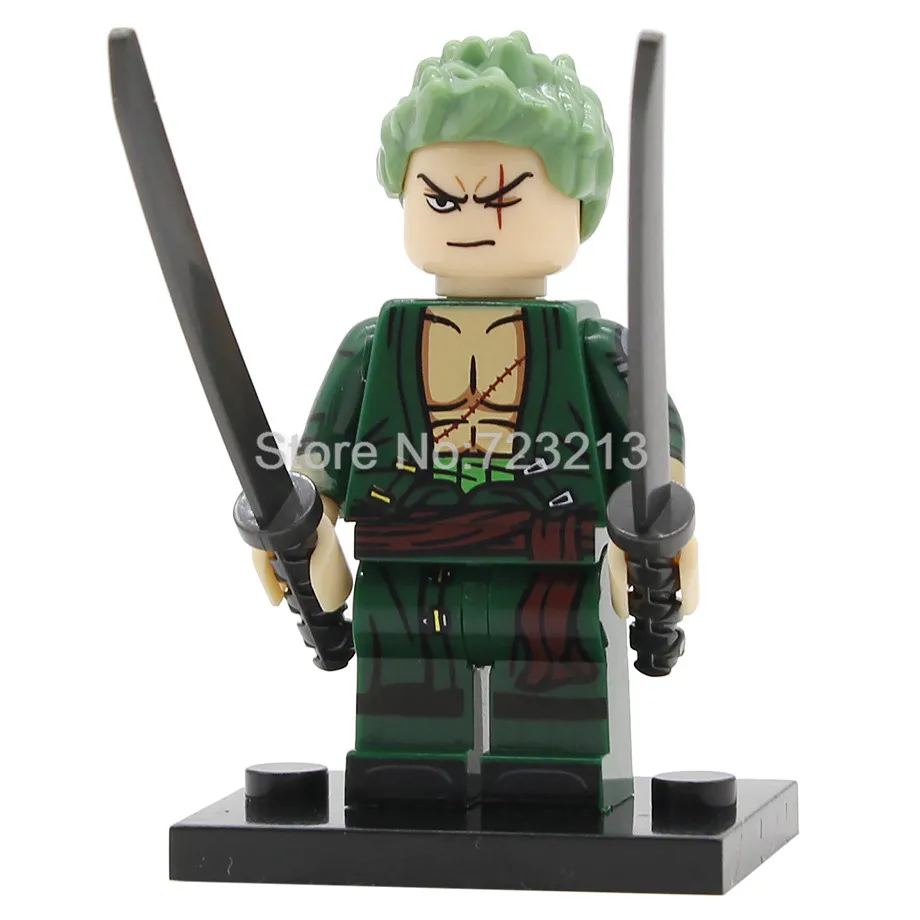 Roronoa Zoro Новинка, цельная фигурка туза, Чоппер Нами сабо, Шанкс, буруку, Робин, Trafalgar, Лоу, набор строительных блоков, модели, кирпичи, игрушки - Цвет: Roronoa Zoro