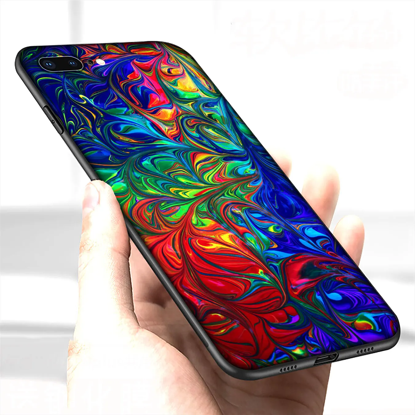 Яркий Радужный Мягкий силиконовый чехол IYICAO для iPhone 12 Mini XR X XS 11 Pro Max 10 6 6S 7 8 Plus 5S SE