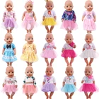 Кукольная одежда, платье ручной работы для 18-дюймовых американских кукол, аксессуары для девочек, игрушка 43 см, одежда для новорожденных, аксессуары для кукол нашего поколения
