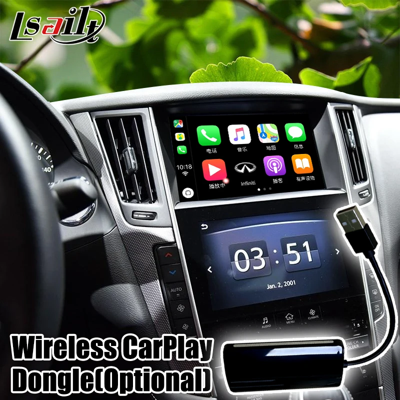 Lsailt Android 7,1 gps навигация 3g ram видео интерфейс Поддержка беспроводной carpaly/Android авто для Infiniti-19 Q50 Q60
