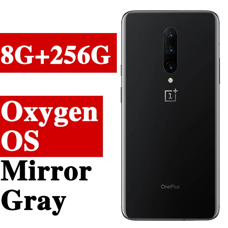 Глобальная прошивка Oneplus 7 Pro мобильный телефон 6,67 дюймов Android 9 Snapdragon 855 6G ram 128G rom 4000 mAh смартфон - Цвет: 8G 256G gray