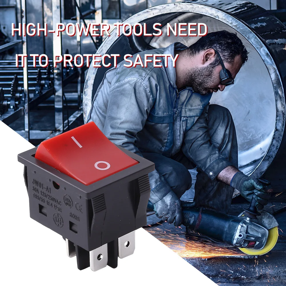 

Кнопочный переключатель, 4-контактный переключатель, 250 В переменного тока, 30 А