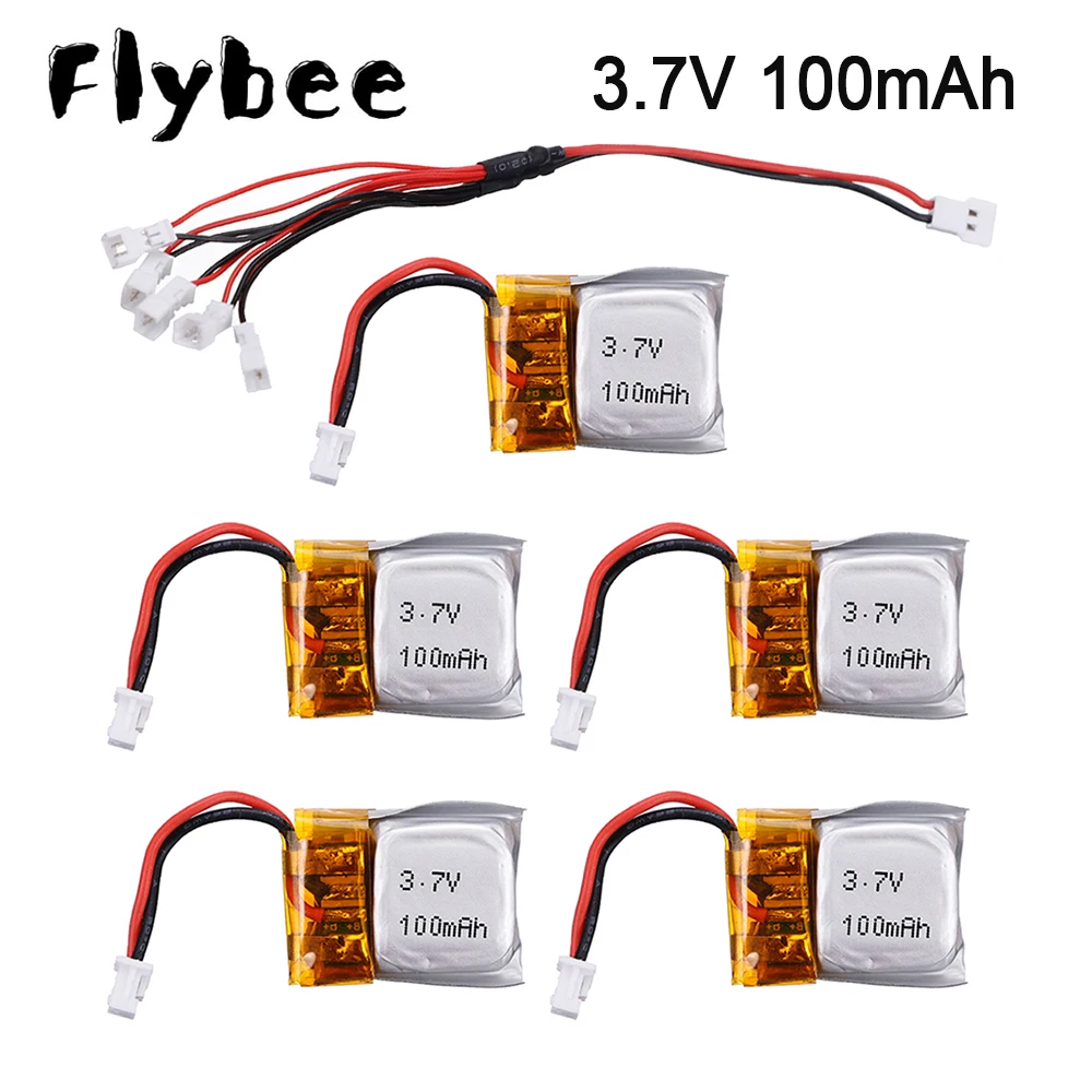 Литий-полимерный аккумулятор 3 7 в 100 мАч разъем 1 25 мм для Wltoys V272 V282 V292 Hubsan Q4 H111