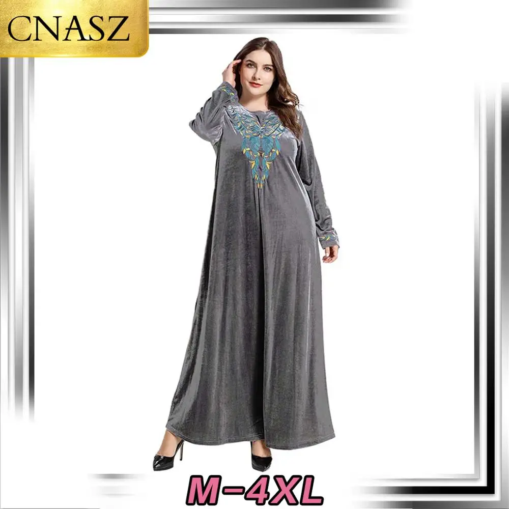 Мусульманское платье в дубайском стиле мусульманская Турецкая Мода размера плюс