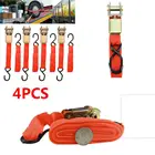 Крепкий ремень с храповым механизмом, 4 шт., ремни для крепления багажа застежки для сумки, грузовика, с пряжка из металлического сплава автомобильными аксессуарами