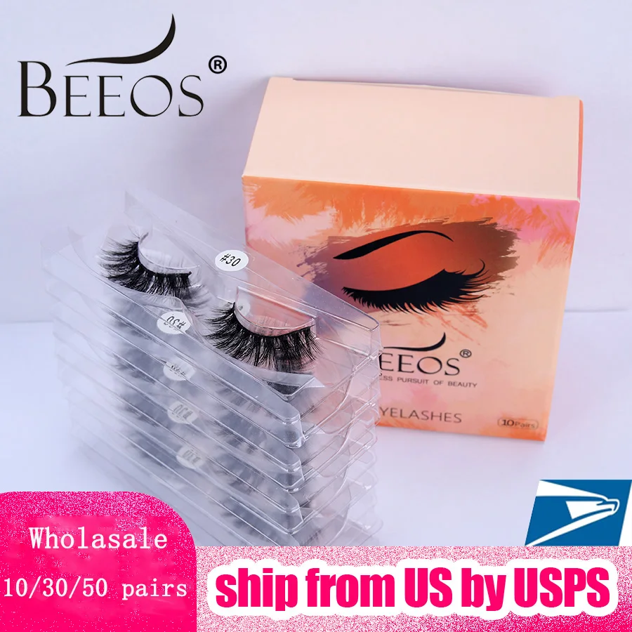 Оптом! 10 штук/30/50 пар/Лот норки накладные ресницы натуральные длинные ручной