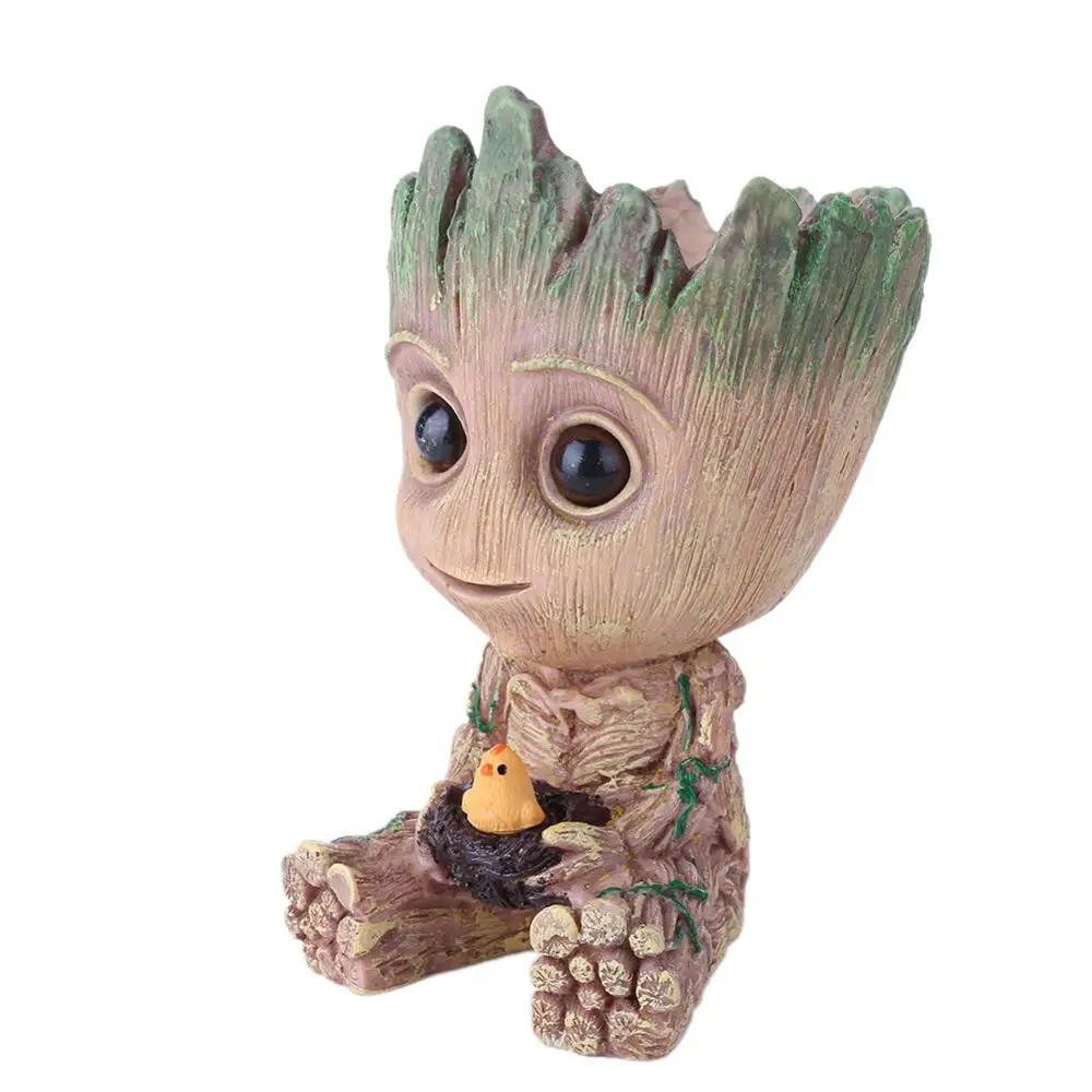 Baby Groot Flowerpot Flower Pot Plants Planter Figures Tree Man Model Toy for Kids Pen Holder Garden Decoration | Дом и сад