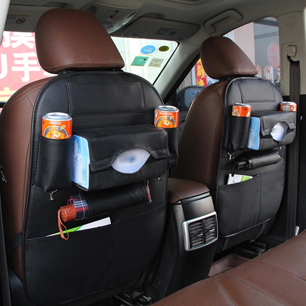 Кожа заднем сиденье автомобиля подвесная сумка для хранения вещей Организатор