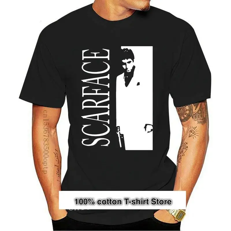 

Camiseta oficial de Scarface para hombre, camisa de la película Al Pacino, tallas negras Tony Sm 4Xl