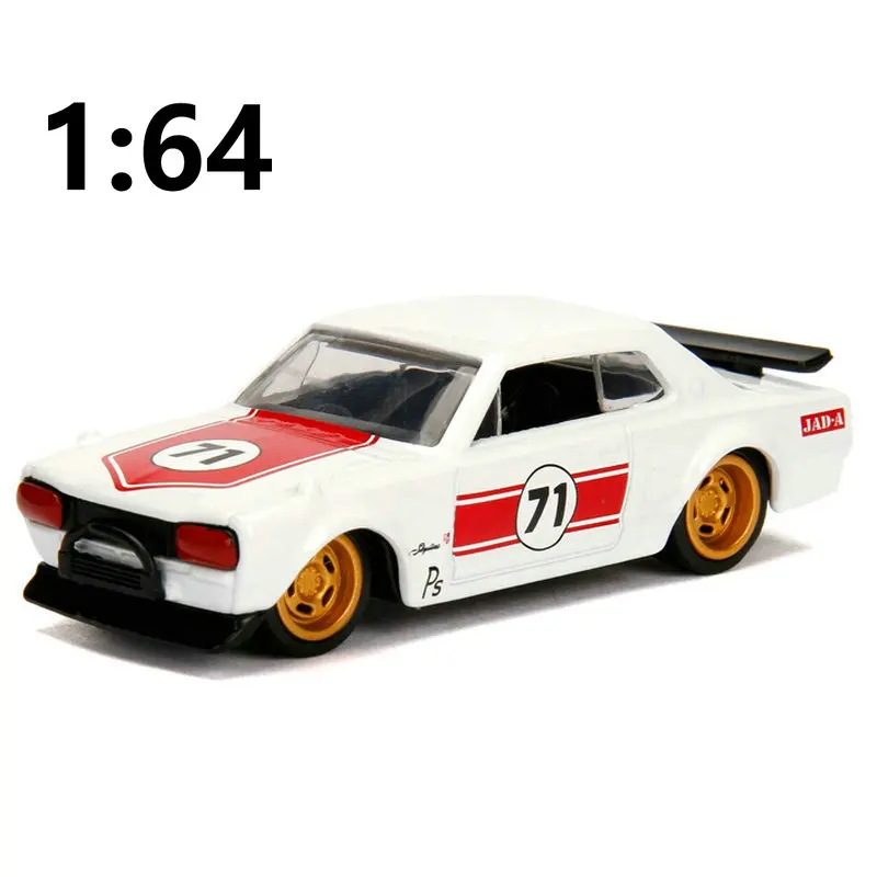 1:64 масштаб автомобиль сплав литье металла 1971 2000 GT R одежды с принтом Тачки мышцы