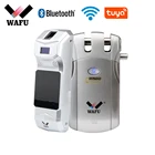 Wafu 019 Fringerprint Умный Замок Tuya Wi-Fi, умный замок Пароль замок двери Bluetooth интеллигентая (ый) Пульт дистанционного управления Управление Невидимый замок