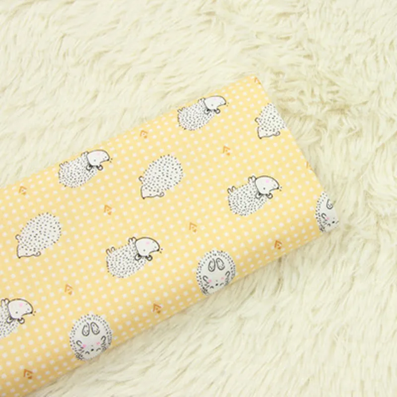 Половинная тонкая хлопчатобумажная ткань с принтом в клетку ежика одежда ручной