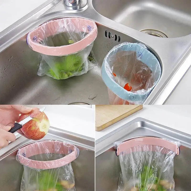 Креативный держатель для мусорного мешка с двойной присоской кухонной раковины
