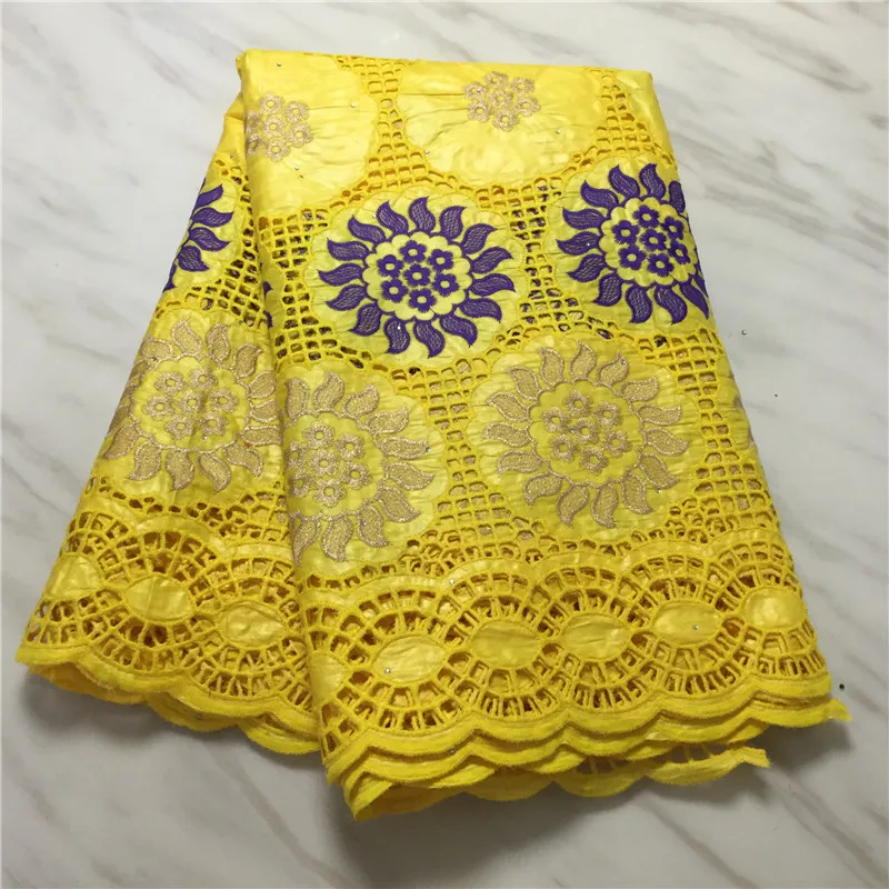 Нигерийский Хлопок Вышитая кружевная ткань 2020 высокое качество кружева Африка