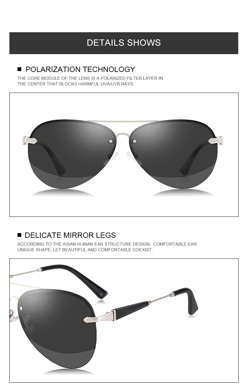 FANKEPOLO new men's retro sun eye round metal polarizer luxury brand designer sun eye black driving mirror goggles fashion