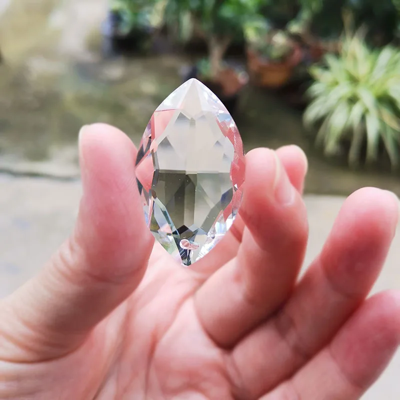 38 мм Хрустальная Призма Suncatcher люстра части лепесток лист кулон висячий орнамент