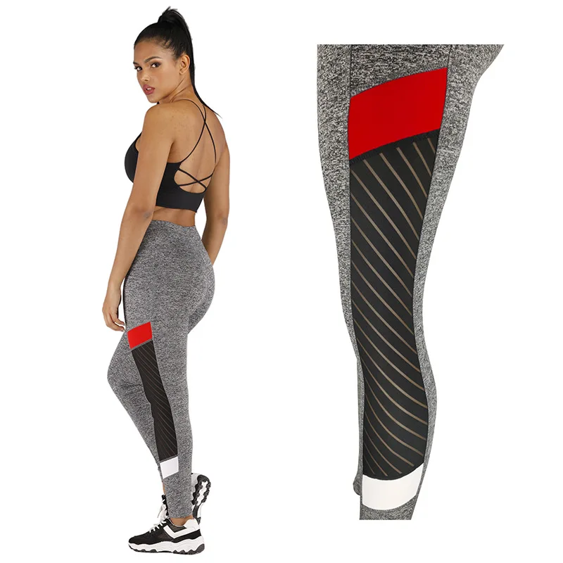 2020 сексуальные сетчатые легинсы для фитнеса с принтом женщин одежда спортивных