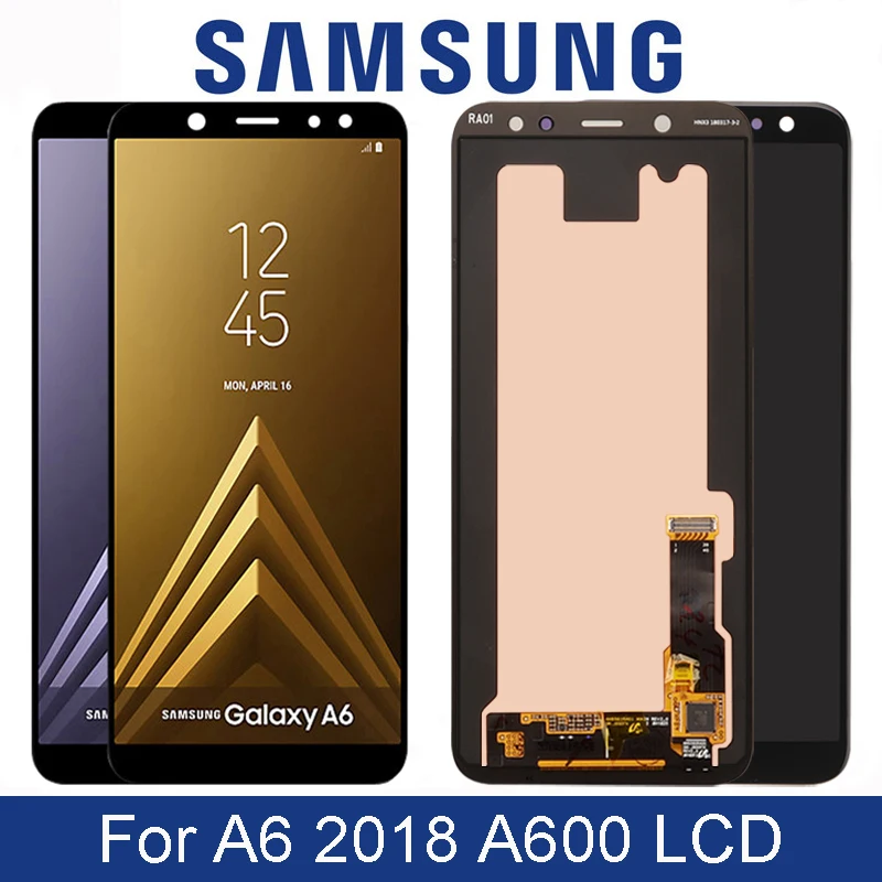 5 6 ''Оригинальный ЖК дисплей для SAMSUNG Galaxy A6 2018 A600 A600F A600FN с сенсорным экраном