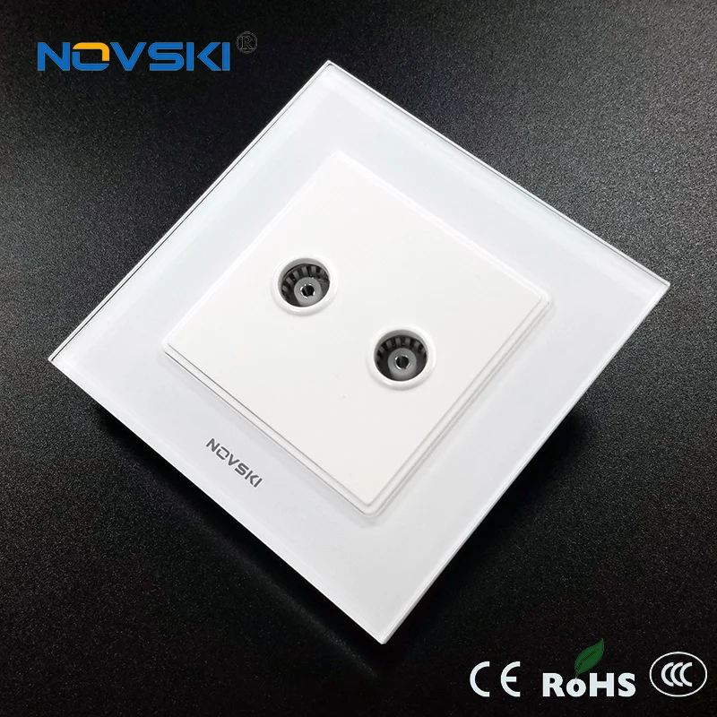 Роскошная двойная ТВ-антенна настенная розетка с посеребренным покрытием