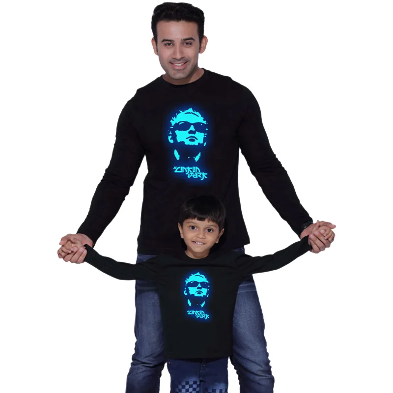 LYTLM/Одинаковая одежда для мамы и ребенка сына футболка с тяжелым металлом Мужская