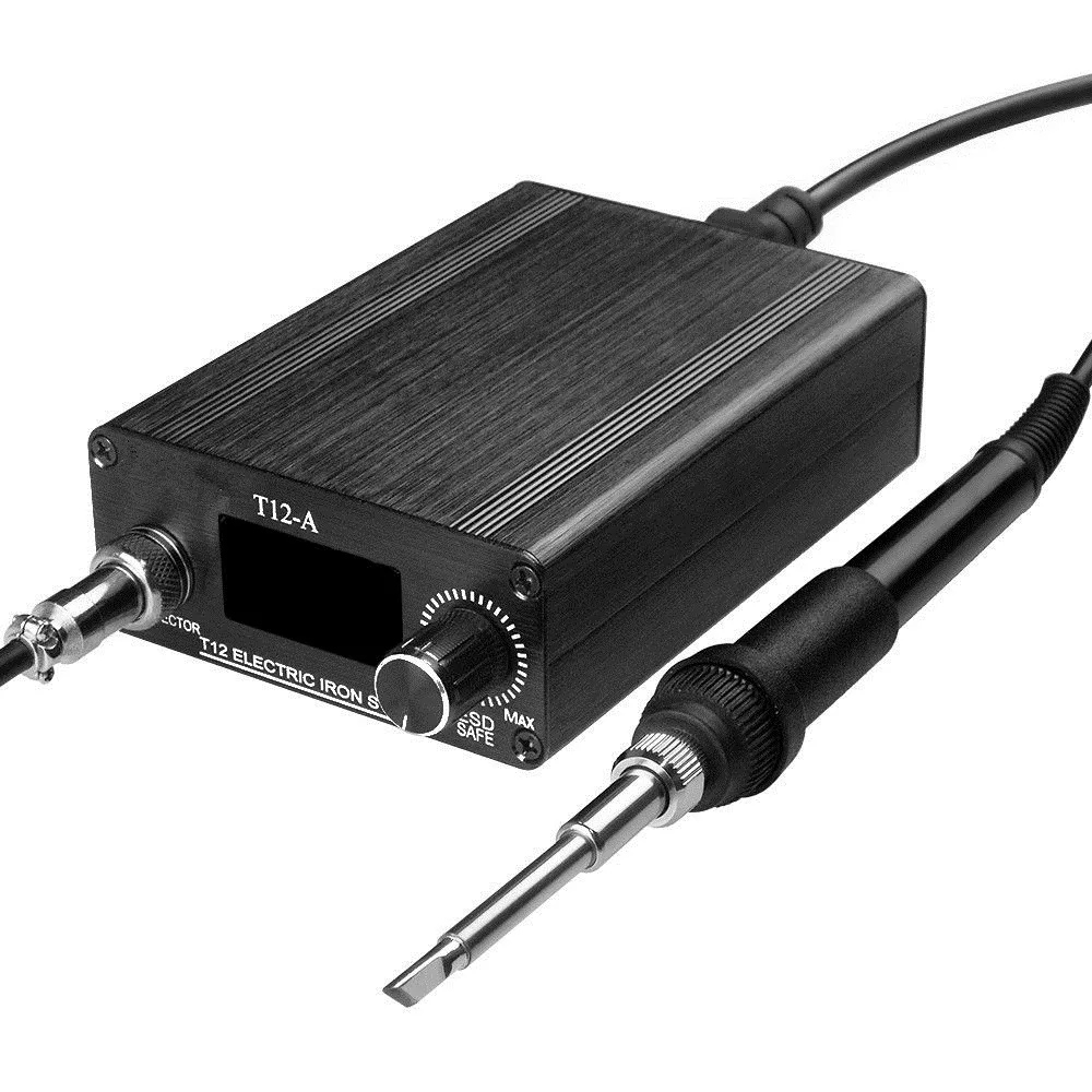 Новинка 110 В 220 OLED цифровая паяльная станция и контроллер ручки T12|Электрические