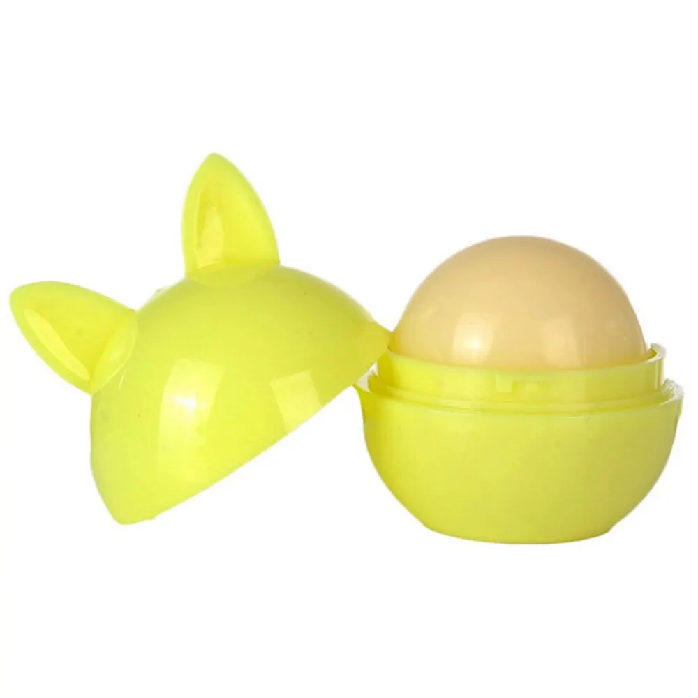 Rabbit yellow МИЛЫЙ натуральный бальзам для губ шар для макияжа в форме balsamo labial женское увлажняющее средство для макияжа зимняя защита Губ Косметический бальзам питательный - Цвет: Rabbit yellow