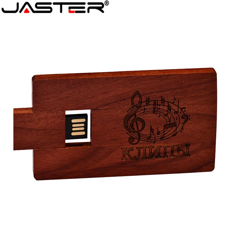 JASTER бамбук и дерево Redwood логотип Заказная деревянная карта pendrive модель usb флеш