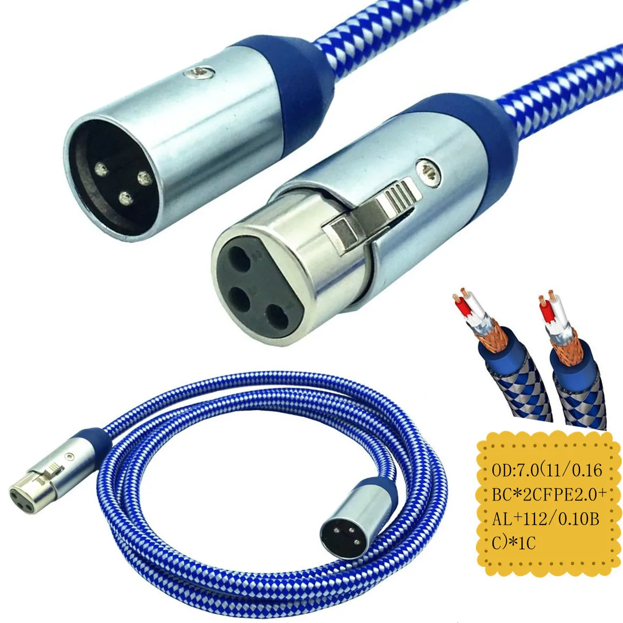 

3-контактный XLR штекер-гнездо/штекер-штекер удлиненный сбалансированный микрофон Микрофон Canon аудио кабель 75 см 1,5 м кабель