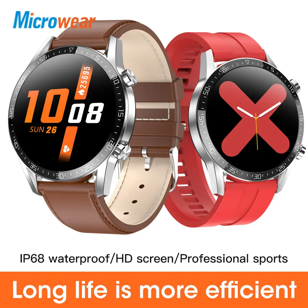 Смарт часы Microwear L13C умные с пульсометром шагомером IP68 водонепроницаемость Bluetooth VS