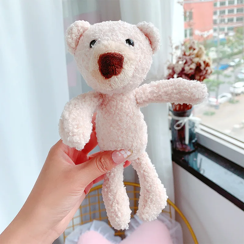 

Soft and Cute Plush Bear Doll Car Pendant Bag Ornaments Cartoon Keychain Children's Toys Girls Accessories