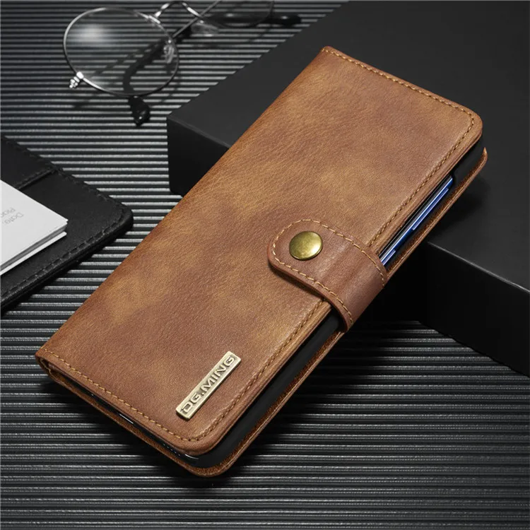 Brown Откидной Чехол для samsung Galaxy A70 A50 A40 A30 A20 A10 Магнитный класса люкс из искусственной кожи Подставка бумажник съемный 2 в 1 карты Чехол - Цвет: Brown