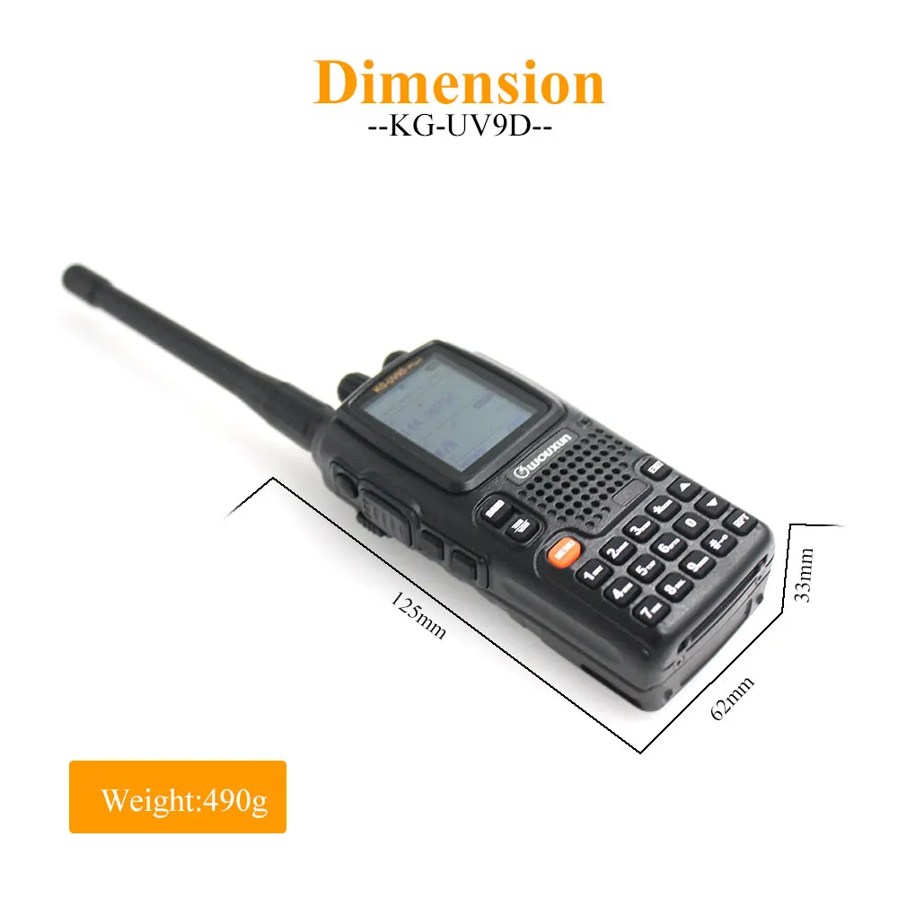 Wouxun KG UV9D Plus WalkieTalkie многодиапазонный kg uv9dplus радиостанция 76 174/230 250/350 512/700 985 МГц fm