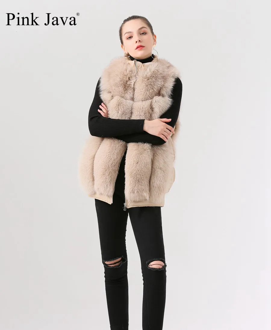 Короткая шуба из натурального Лисьего меха QC19080 Новое поступление горячая