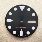 28,5 мм NH35 циферблат часов C3 зеленый светящийся циферблат для движения NH35 часы для дайвинга модифицированный зеркальный циферблат с S-логотипом