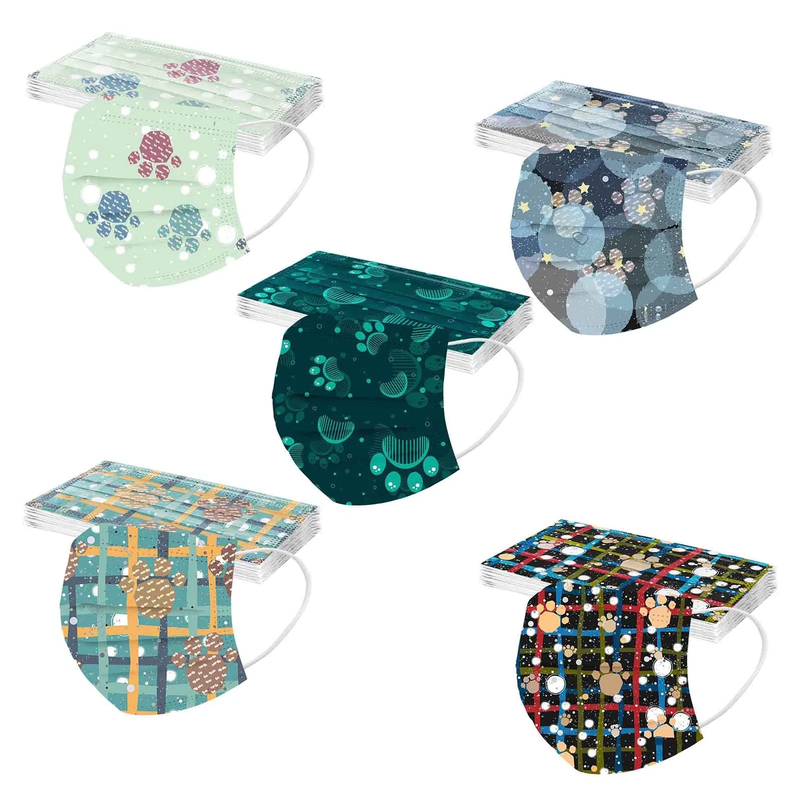 10-100 шт. одноразовые маски для взрослых с 3-слойным фильтром | Маски и очки