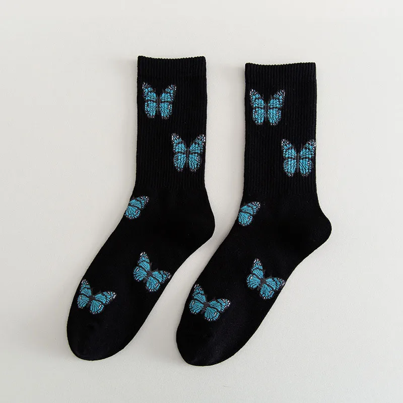 Женские носки с бабочками милые в Корейском стиле японском | Женская одежда