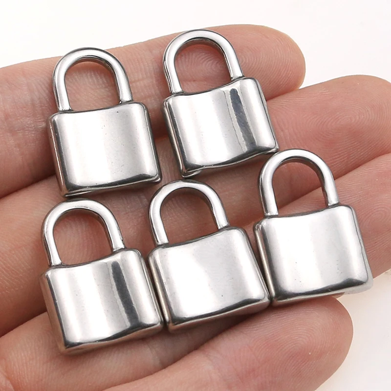 Ожерелье с подвеской висячий замок из нержавеющей стали 5 шт./лот|Шармы| |