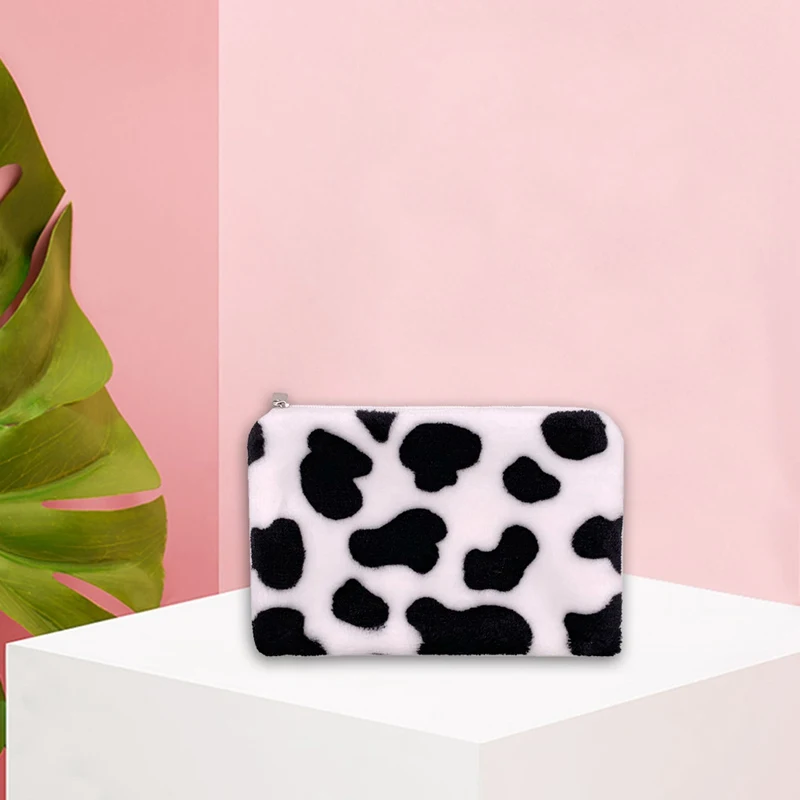 Женские кошельки из плюша с рисунком коровы отделением для монет | Багаж и сумки