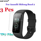 3 шт.лот, для Xiaomi Huami Amazfit Midong Band 2 Cor 2, спортивные часы, тонкая мягкая Противоударная защитная пленка из ТПУ для экрана