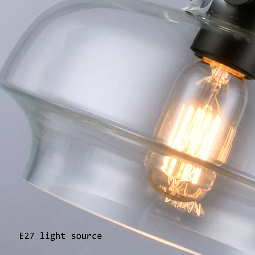 Nordic Creative LED Single Head Color Glass Pendant Lights Lighting American Retro Industry Cafe Bedroom Lamp Deco Light Fixture | Освещение