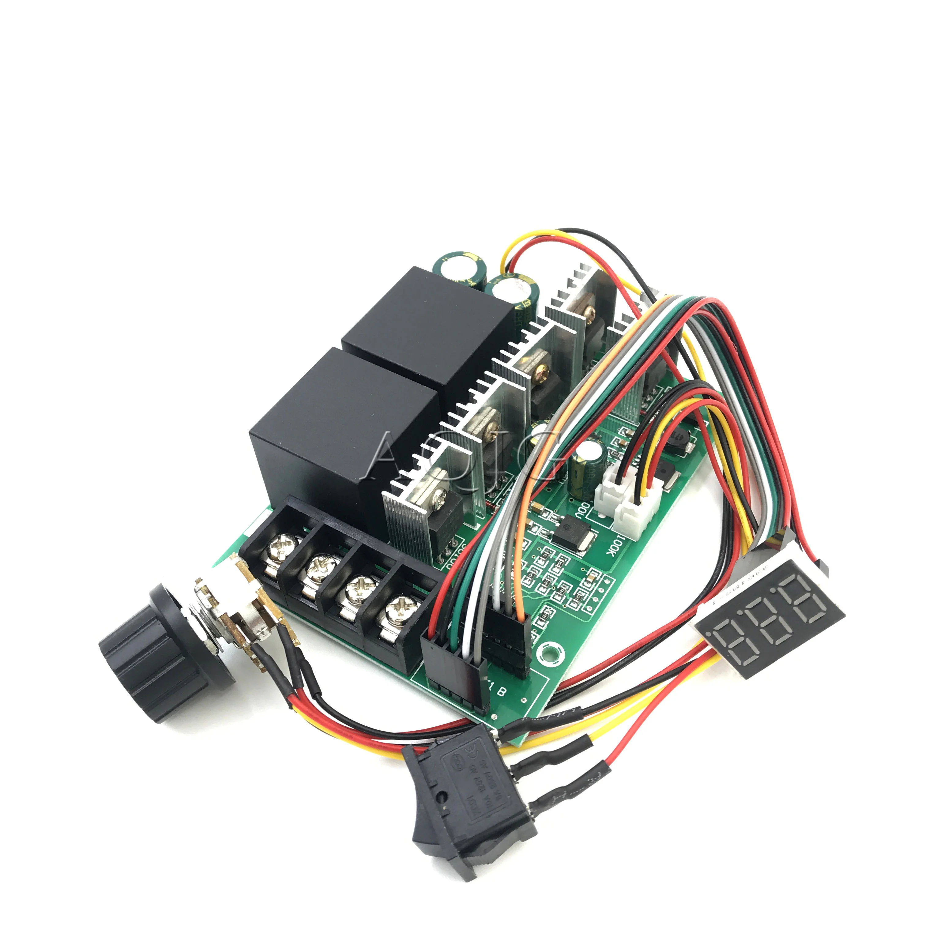 Цифровой LED дисплей ШИМ контроллер скорости двигателя постоянного тока DC 10 55 в 0