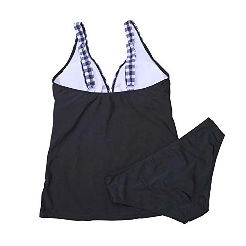 Пуш Ап Танкини купальник женский плюс размер 2 шт 2020 спортивный бикини с принтом