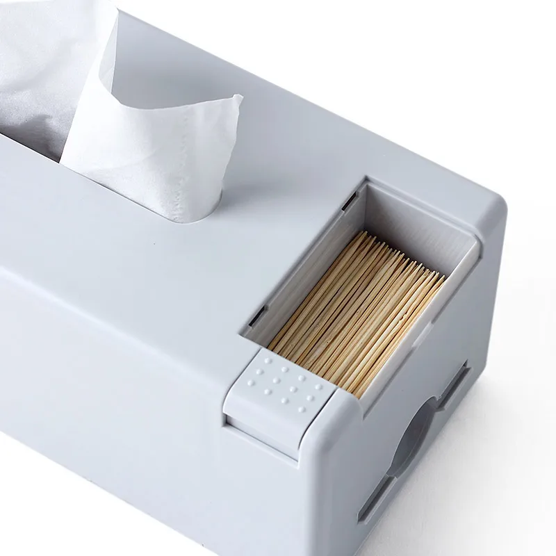 

White Nordic Tissue Box Modern Plastic Toothpick Holder Multifunction Tissue Box Living Room Boite Mouchoir Home Items DG50TB