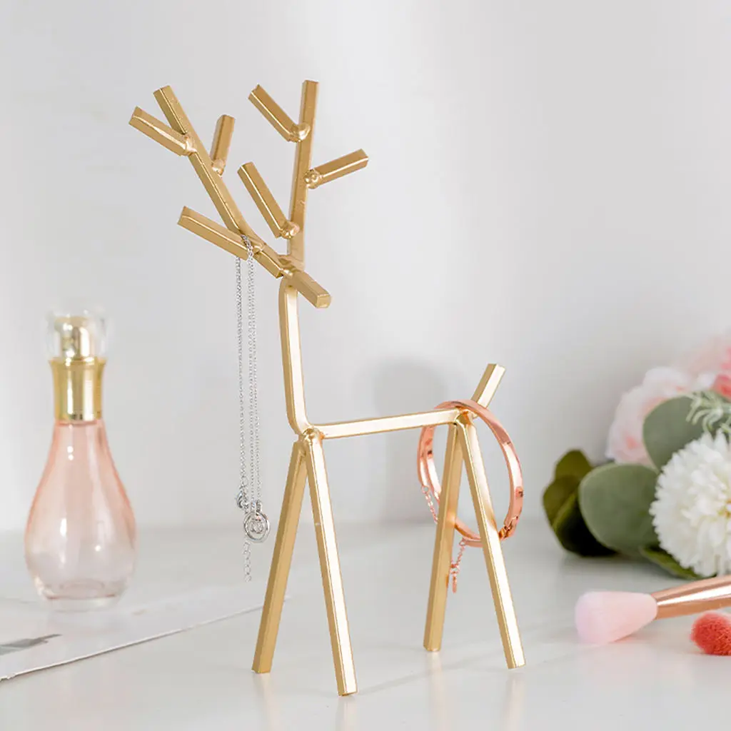 

Deer Display Gold Creative Geometric Organizer Hanging for Home Use Earring